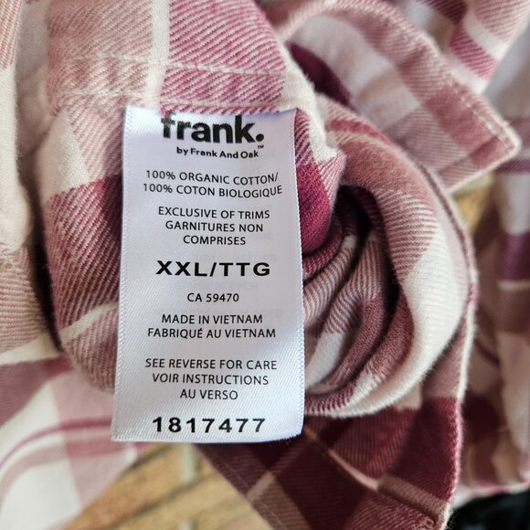 Frank and Oak 100% Organic Cotton woman's XXL Button-Up Shirt - Picture 5 of 7